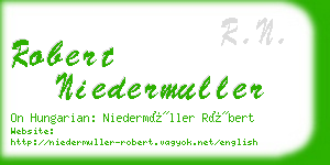 robert niedermuller business card